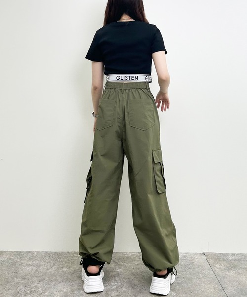 INGNI（イング）の「サイドベルトナイロンワイドカーゴパンツ（カーゴパンツ・レディース・ブラック/カーキ/アイボリー・FREE）」の16枚目の写真