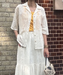 Liyoca | 【Liyoca】レースオープンカラーシャツ(シャツ/ブラウス)