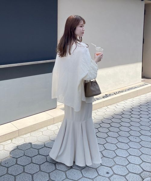 mysty woman(ミスティウーマン)の「【スタッフインフルエンサープロデュース】ギャザー3wayチュニック 971291【MiOプロデュース】(シャツ/ブラウス・レディース・ブラック/アイボリー/その他・FREE)」の5枚目の写真