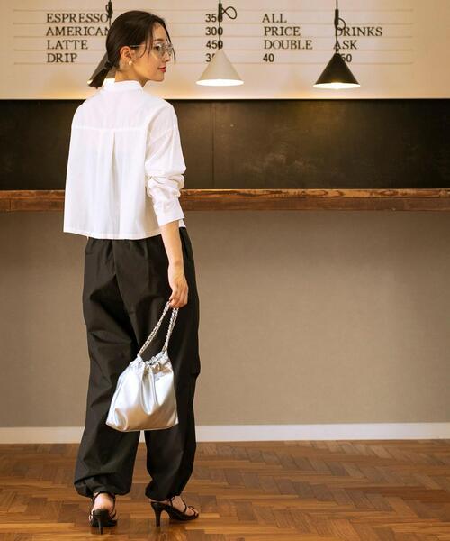 coen（コーエン）の「クロップドシャツ（シャツ/ブラウス・レディース・ホワイト/ライトブルー/ブラウン・M/L）」の12枚目の写真