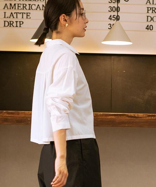 coen（コーエン）の「クロップドシャツ（シャツ/ブラウス・レディース・ホワイト/ライトブルー/ブラウン・M/L）」の14枚目の写真