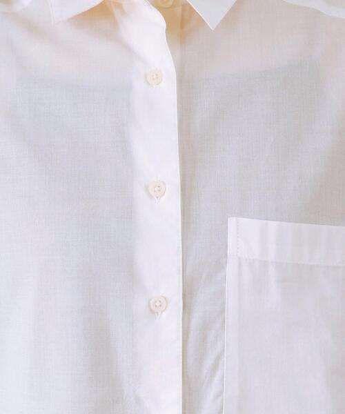 coen（コーエン）の「クロップドシャツ（シャツ/ブラウス・レディース・ホワイト/ライトブルー/ブラウン・M/L）」の16枚目の写真