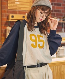 MONO-MART LADY'S（モノマートレディース）の「オーバーサイズナンバリングラグランロンT（Tシャツ/カットソー）」