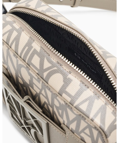 ARMANI EXCHANGE BOXロゴバックル　ミニショルダーバッグ　グレー ARMANI EXCHANGE（アルマーニエクスチェンジ）の「【A|X