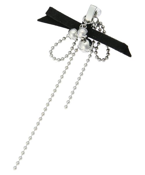 Green　Parks（グリーンパークス）の「every walk. マルチウェイリボンピアス（ピアス（両耳用）・レディース・ホワイト系その他2/ブラック・FREE）」の3枚目の写真