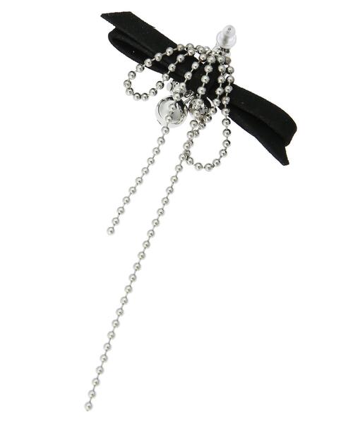 Green　Parks（グリーンパークス）の「every walk. マルチウェイリボンピアス（ピアス（両耳用）・レディース・ホワイト系その他2/ブラック・FREE）」の4枚目の写真