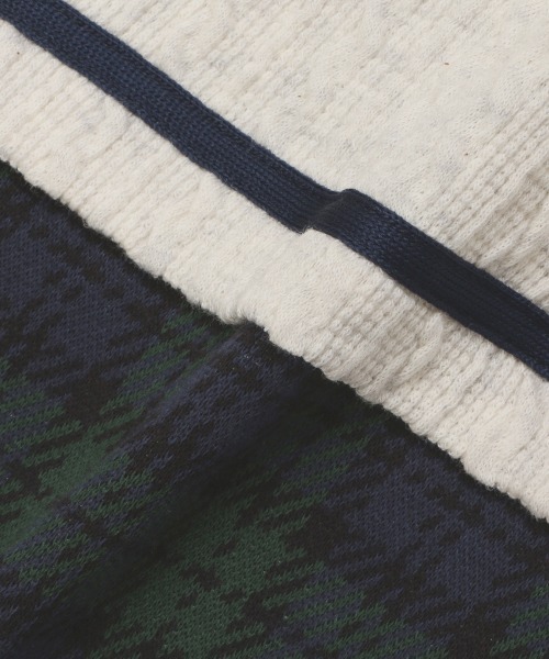 sense of wonder（センスオブワンダー）の「ケーブルレイヤードカバーオール【日本製】（ロンパース・キッズ・グリーン/グレー・80ｃｍ/70cm）」の9枚目の写真