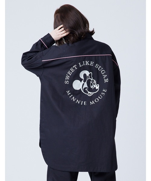 Little sunny bite(リトルサニーバイト)の「《Little Sunny Bite》 little sunny bite Disney collection Twill shirts jacket(カバーオール・レディース・ブラック/ピンク/ブラウン・MEDIUM/SMALL)」の1枚目の写真