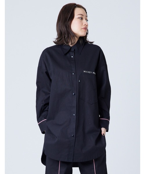 Little sunny bite(リトルサニーバイト)の「《Little Sunny Bite》 little sunny bite Disney collection Twill shirts jacket(カバーオール・レディース・ブラック/ピンク/ブラウン・MEDIUM/SMALL)」の4枚目の写真