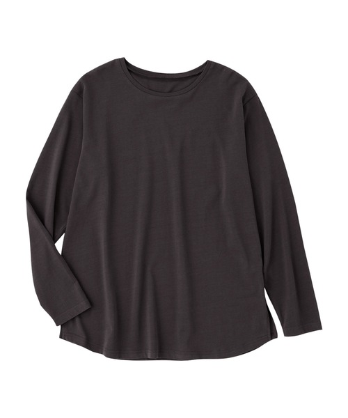 Viola e Viola（ヴィオラエヴィオラ）の「あったか綿１００％チュニックＴシャツ（チュニック・レディース・モカ/ホワイト/ブラック/チャコール・L/3L/LL/M）」の11枚目の写真