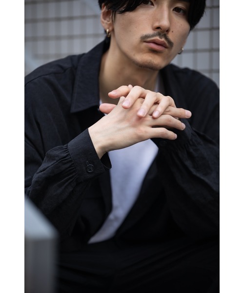 Mossimo（モッシモ）の「MOSSIMO（モッシモ）バルーン袖　Tシャツ＆シャツセット アンサンブル（シャツ/ブラウス・メンズ・グレー/ブラック系その他・XL/L/M）」の5枚目の写真