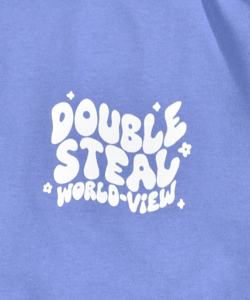 DOUBLE STEAL（ダブルスティール）の「リキッドロゴ 長袖Tシャツ（Tシャツ/カットソー・メンズ・グレイッシュブルー/ブラック/ホワイト・X-LARGE/MEDIUM/LARGE）」の13枚目の写真