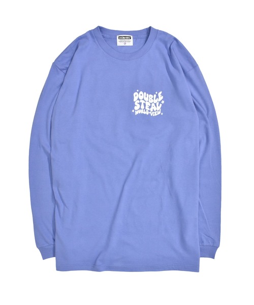 DOUBLE STEAL（ダブルスティール）の「リキッドロゴ 長袖Tシャツ（Tシャツ/カットソー・メンズ・グレイッシュブルー/ブラック/ホワイト・X-LARGE/MEDIUM/LARGE）」の14枚目の写真