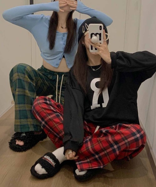 NANEA(ナネア)の「チェック柄イージーパンツ(その他パンツ・レディース・グリーン/レッド・SMALL/MEDIUM/LARGE)」の17枚目の写真