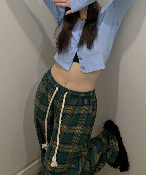 NANEA(ナネア)の「チェック柄イージーパンツ(その他パンツ・レディース・グリーン/レッド・SMALL/MEDIUM/LARGE)」の8枚目の写真