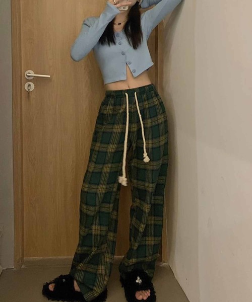 NANEA(ナネア)の「チェック柄イージーパンツ(その他パンツ・レディース・グリーン/レッド・SMALL/MEDIUM/LARGE)」の7枚目の写真