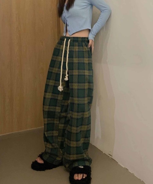 NANEA(ナネア)の「チェック柄イージーパンツ(その他パンツ・レディース・グリーン/レッド・SMALL/MEDIUM/LARGE)」の6枚目の写真