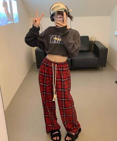 NANEA(ナネア)の「チェック柄イージーパンツ(その他パンツ・レディース・グリーン/レッド・SMALL/MEDIUM/LARGE)」の12枚目の写真