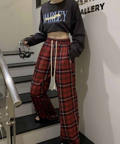 NANEA(ナネア)の「チェック柄イージーパンツ(その他パンツ・レディース・グリーン/レッド・SMALL/MEDIUM/LARGE)」の10枚目の写真
