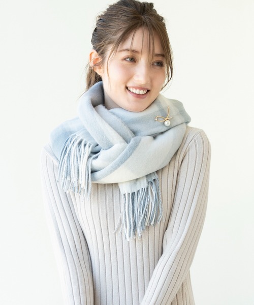 MISCH MASCH(ミッシュマッシュ)の「【新色追加】マフラー/MM338701(マフラー・レディース・パープル系/ブラック/ピンク系/ブルー系/ホワイト/ピンク/ブラウン系・フリ-)」の10枚目の写真