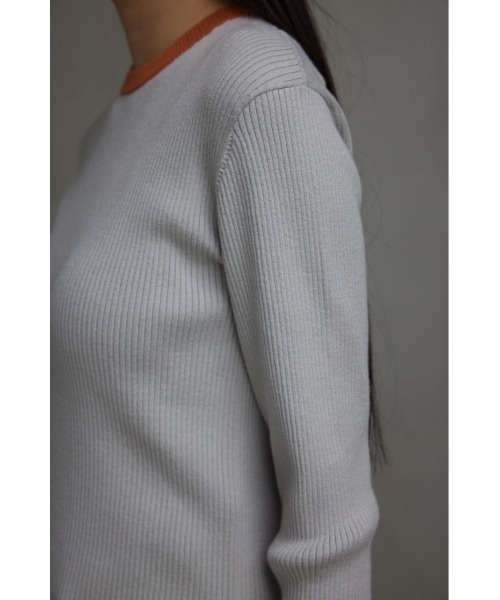 AZUL by moussy(アズールバイマウジー)の「グリッターリブ長袖ニットトップス(ニット/セーター・レディース・グレー/ブラック・SMALL/MEDIUM)」の10枚目の写真