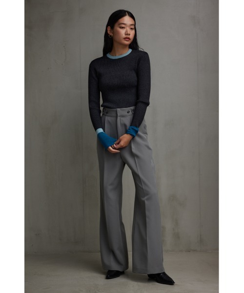 AZUL by moussy(アズールバイマウジー)の「グリッターリブ長袖ニットトップス(ニット/セーター・レディース・グレー/ブラック・SMALL/MEDIUM)」の15枚目の写真