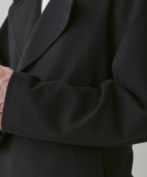 LUCY（ルーシー）の「LUCY/起毛TR ダブルショートコート（ミリタリージャケット・メンズ・ブラック・LARGE/MEDIUM）」の10枚目の写真