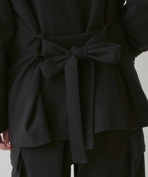 LUCY（ルーシー）の「LUCY/起毛TR ダブルショートコート（ミリタリージャケット・メンズ・ブラック・LARGE/MEDIUM）」の12枚目の写真