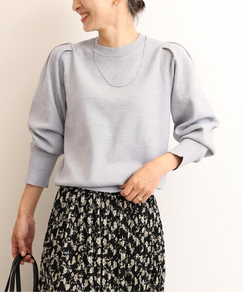 JOURNAL STANDARD relume(ジャーナルスタンダード レリューム)の「《WEB限定追加2》ウォッシャブルパフスリーブプルオーバー(ニット/セーター・レディース・ブラック/グレー/レッド/アイボリー・FREE)」の3枚目の写真