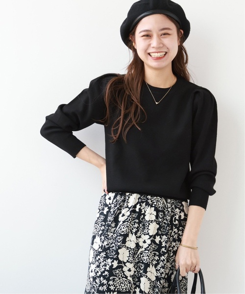 JOURNAL STANDARD relume(ジャーナルスタンダード レリューム)の「《WEB限定追加2》ウォッシャブルパフスリーブプルオーバー(ニット/セーター・レディース・ブラック/グレー/レッド/アイボリー・FREE)」の2枚目の写真