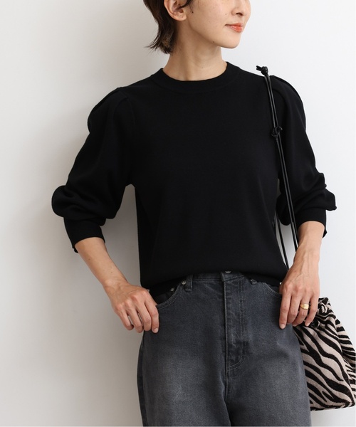 JOURNAL STANDARD relume(ジャーナルスタンダード レリューム)の「《WEB限定追加2》ウォッシャブルパフスリーブプルオーバー(ニット/セーター・レディース・ブラック/グレー/レッド/アイボリー・FREE)」の11枚目の写真