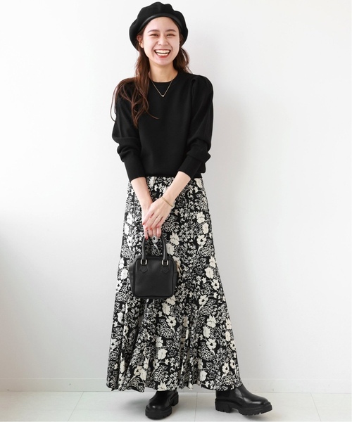 JOURNAL STANDARD relume(ジャーナルスタンダード レリューム)の「《WEB限定追加2》ウォッシャブルパフスリーブプルオーバー(ニット/セーター・レディース・ブラック/グレー/レッド/アイボリー・FREE)」の16枚目の写真