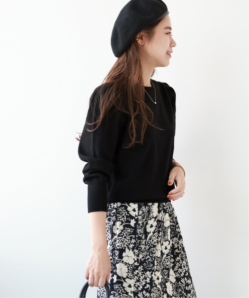 JOURNAL STANDARD relume(ジャーナルスタンダード レリューム)の「《WEB限定追加2》ウォッシャブルパフスリーブプルオーバー(ニット/セーター・レディース・ブラック/グレー/レッド/アイボリー・FREE)」の13枚目の写真