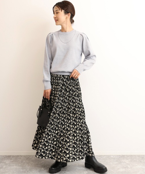 JOURNAL STANDARD relume(ジャーナルスタンダード レリューム)の「《WEB限定追加2》ウォッシャブルパフスリーブプルオーバー(ニット/セーター・レディース・ブラック/グレー/レッド/アイボリー・FREE)」の17枚目の写真