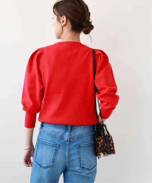 JOURNAL STANDARD relume(ジャーナルスタンダード レリューム)の「《WEB限定追加2》ウォッシャブルパフスリーブプルオーバー(ニット/セーター・レディース・ブラック/グレー/レッド/アイボリー・FREE)」の5枚目の写真