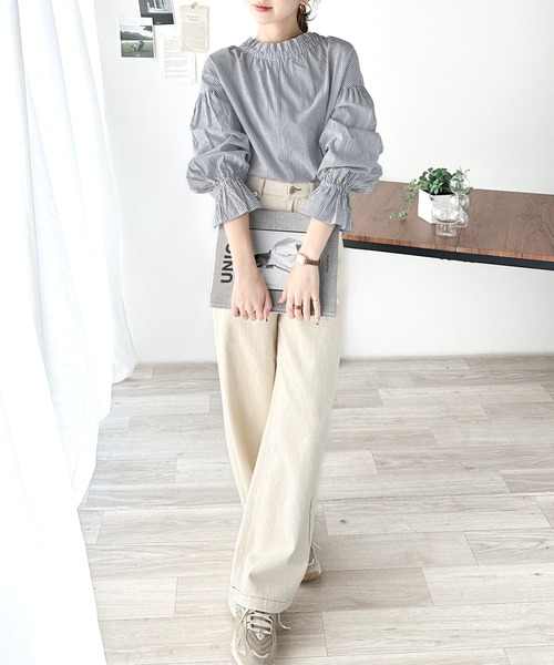 セール】大人のガーリーテイスト。オーガニックコットン混 綿100％前後