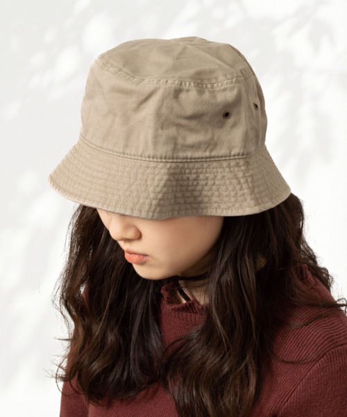 newhattan（ニューハッタン）の「newhattan バケットハット（ハット・レディース・ネイビー/ベージュ/ブラック/アイボリー・M/L）」の2枚目の写真