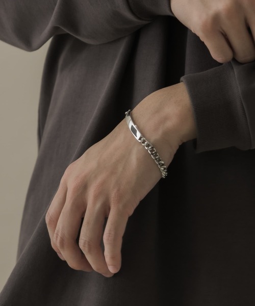 SMELLY(スメリー)の「プレートチェーンブレスレット(ブレスレット・メンズ・シルバー・-)」の1枚目の写真