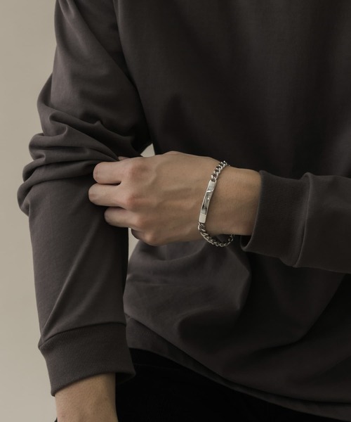 SMELLY(スメリー)の「プレートチェーンブレスレット(ブレスレット・メンズ・シルバー・-)」の2枚目の写真