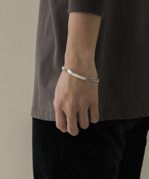 SMELLY(スメリー)の「プレートチェーンブレスレット(ブレスレット・メンズ・シルバー・-)」の3枚目の写真