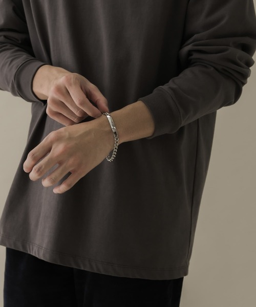 SMELLY(スメリー)の「プレートチェーンブレスレット(ブレスレット・メンズ・シルバー・-)」の4枚目の写真
