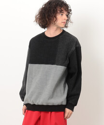 ストレッチデニム切替 プルオーバー