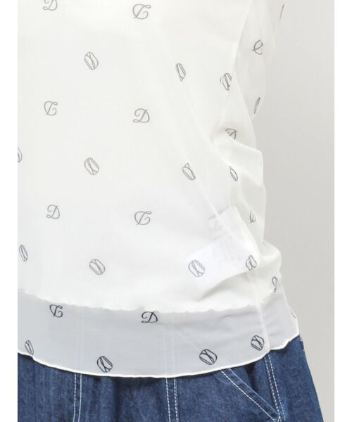 dazzlin（ダズリン）の「オリジナルロゴプリントチュールトップス（Tシャツ/カットソー・レディース・ブルー/オフホワイト/ピンク・FREE）」の8枚目の写真