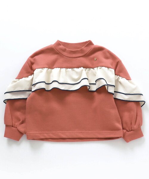 apres les cours（アプレレクール）の「【WEB限定】メロウフリルトレーナー（スウェット・キッズ・チャコール/ミント/オレンジ・100/90/120/140/130/80/110）」の11枚目の写真