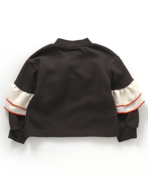 apres les cours（アプレレクール）の「【WEB限定】メロウフリルトレーナー（スウェット・キッズ・チャコール/ミント/オレンジ・100/90/120/140/130/80/110）」の12枚目の写真