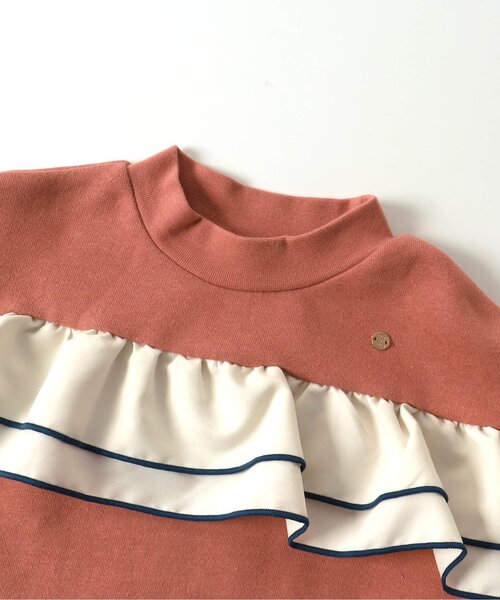 apres les cours（アプレレクール）の「【WEB限定】メロウフリルトレーナー（スウェット・キッズ・チャコール/ミント/オレンジ・100/90/120/140/130/80/110）」の15枚目の写真