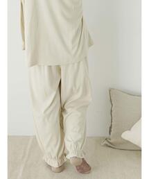 【保湿加工】裾フリルハラマキ付パジャマパンツ