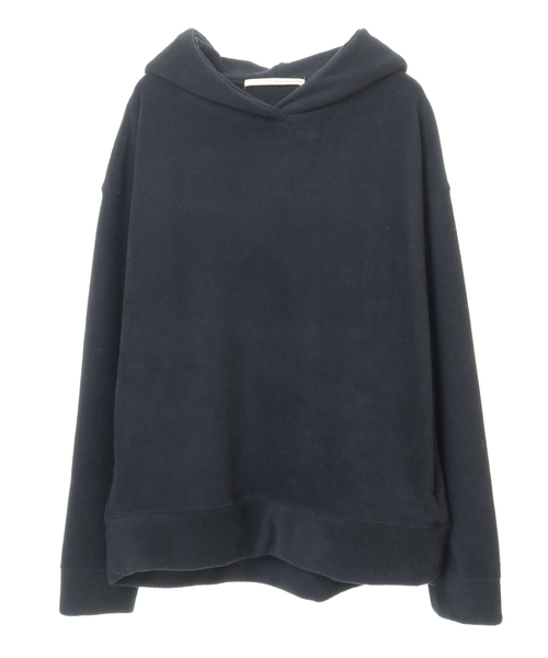 MELROSE claire（メルローズ クレール）の「【上品なフリース使い着心地よくデイリーなオシャレフーディー♪】（パーカー・レディース・キナリ/ブラック/チャコールグレー・FREE）」の2枚目の写真