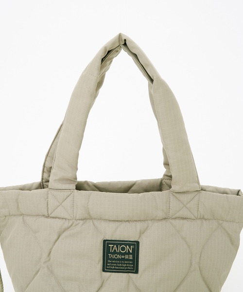 TAION(タイオン)の「【TAION/タイオン】MILITARY DOWN TOTE BAG(トートバッグ・メンズ・ブラック/ホワイト/モカ・FREE)」の6枚目の写真