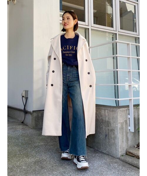 EVRIS（エヴリス）の「PACIFICA スウェットトップス（スウェット・レディース・ブラック/ネイビー/ホワイト・FREE）」の8枚目の写真